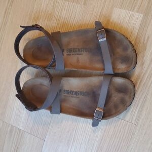 Birkenstock Taupe Daloa Strappy Sandals